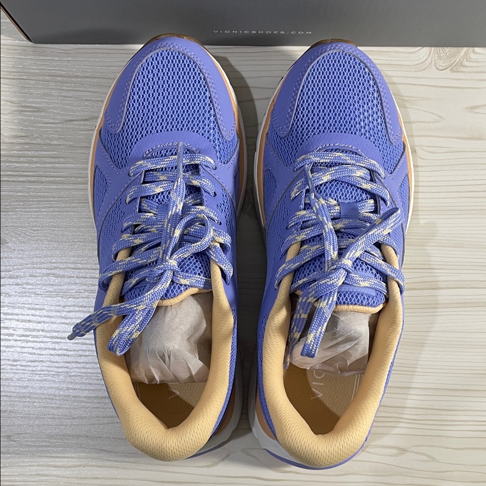 Vionic Women's Sneakers in Periwinkle and Tan